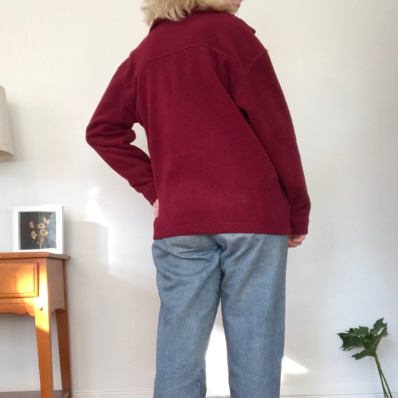 maroon fleece jacket - Picture 4 of 4